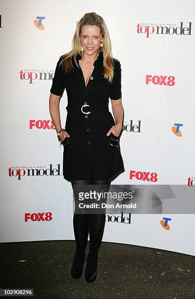 Sophie Falkiner poses on the red carpet during the launch of Australia's Next Top Model Series 6 at the Inglis Newmarket Stables on July 15, 2010 in...
