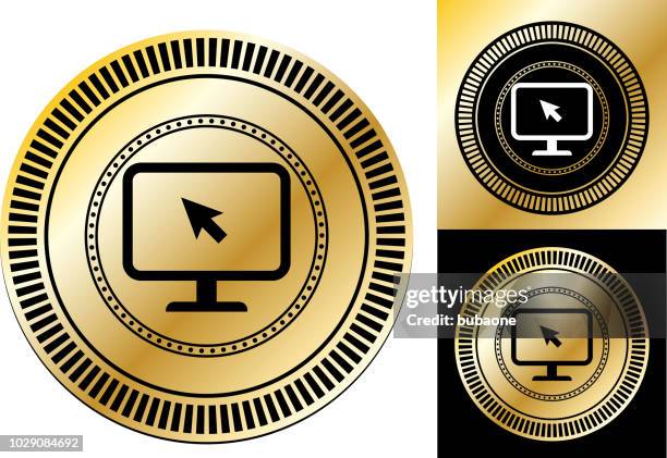 simple computer monitor icon - multiple computer screens white background stock illustrations