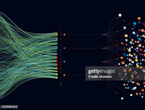 豐富多彩的大資料模式的背景 - 科学技術 幅插畫檔、美工圖案、卡通及圖標