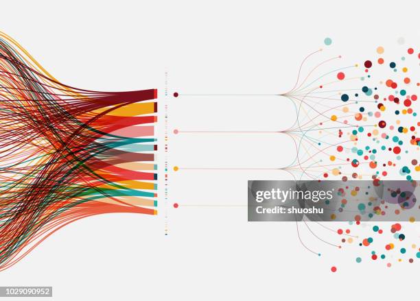 illustrazioni stock, clip art, cartoni animati e icone di tendenza di sfondo concetto big data - ingarbugliato