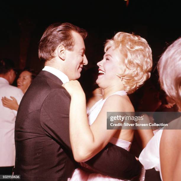 American singer Bobby Darin and his wife, actress Sandra Dee , at the 33rd Academy Awards, Santa Monica, California, where they presented the music...