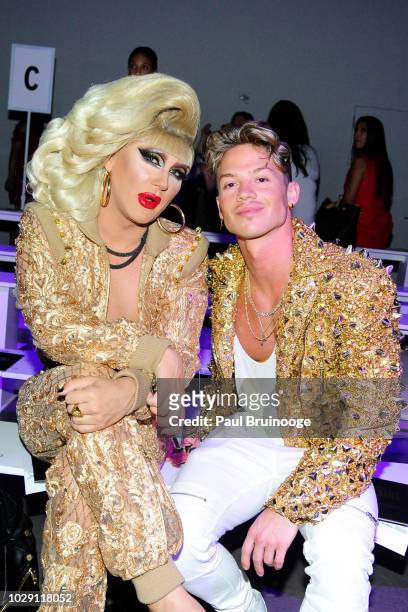 Jody Harsh and Angel Kent attend Disney Villains x The Blonds NYFW Show during New York Fashion Week: The Shows at Gallery I at Spring Studios on...