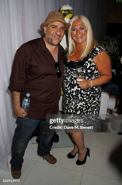 Actor/comedian Omid Djalili and TV personality Vanessa Feltz attend the Ghost Stories Press Night Party held on July 14, 2010 at the St Martins Lane...