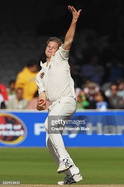 Steven Smith of Australia in action during day three of the First Test between Pakistan and Australia at Lords on July 15, 2010 in London, England.