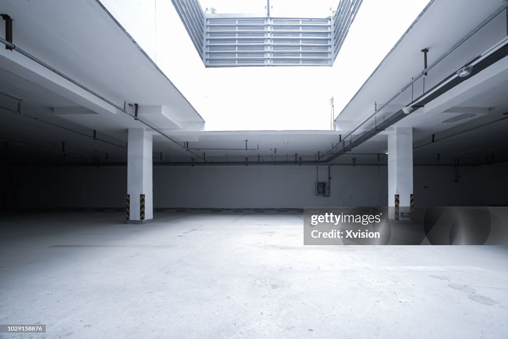 Under ground parking lot for car commercial background