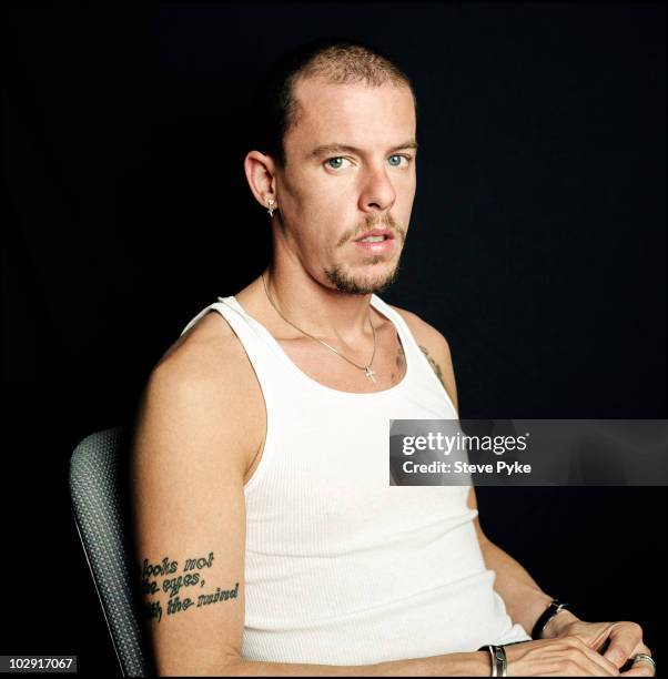 Fashion designer Alexander McQueen poses for a portrait shoot in London, UK.