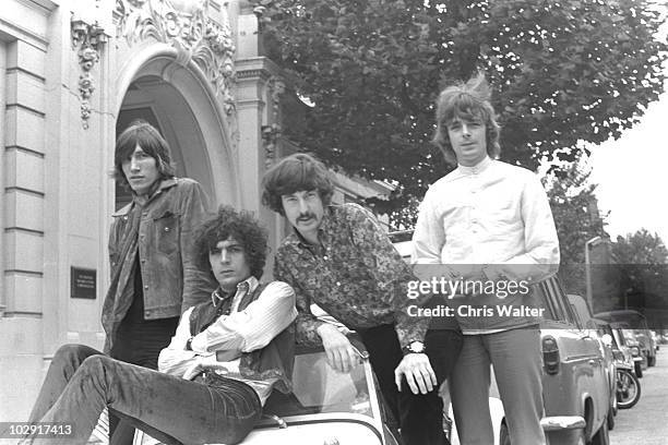 Pink Floyd, 1967 - Roger Waters, Syd Barrett, Nick Mason and Richard Wright at the BBC Studios