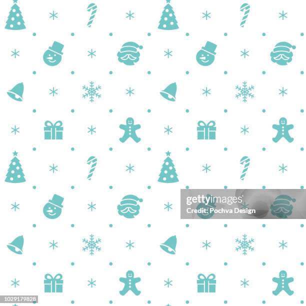 weihnachten unter dem motto silhouette symbol nahtlose muster - weihnachtsbaum freisteller stock-grafiken, -clipart, -cartoons und -symbole