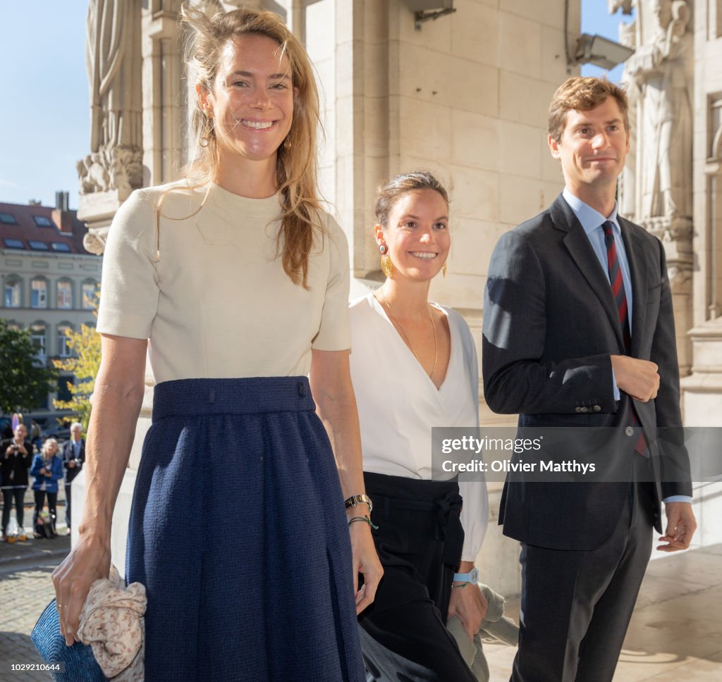 Belgium Royal Family Attends A Mass To Remember The 25th anniversary Of Late King Baudouin At Notre Dame Church In Laeken