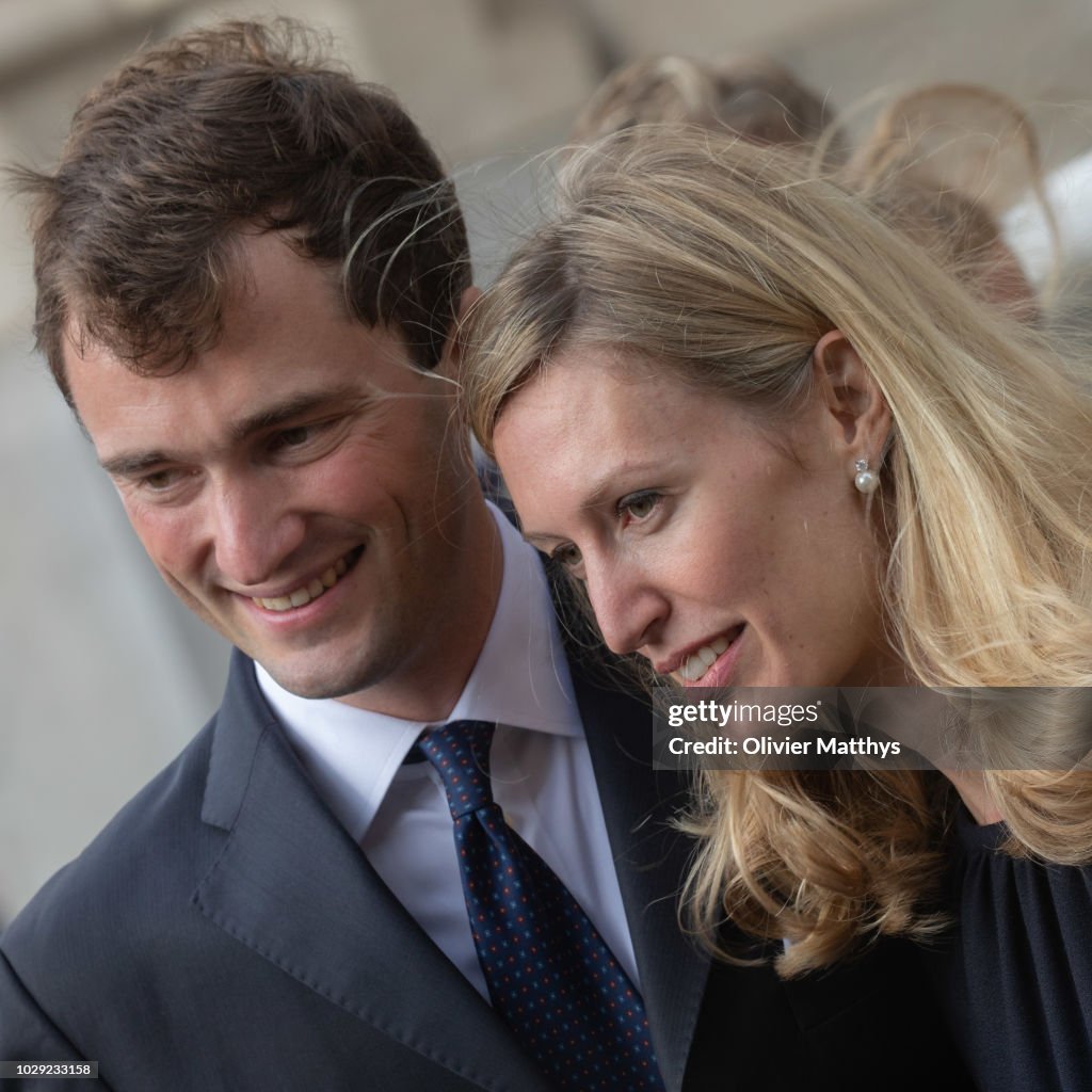 Belgium Royal Family Attends A Mass To Remember The 25th anniversary Of Late King Baudouin At Notre Dame Church In Laeken