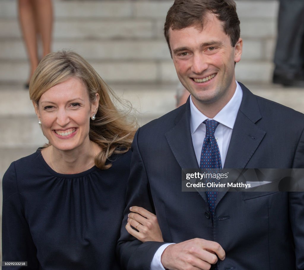 Belgium Royal Family Attends A Mass To Remember The 25th anniversary Of Late King Baudouin At Notre Dame Church In Laeken