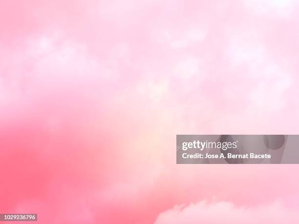 background of forms and abstract figures of smoke and steam of colors on a white and pale pink background. - pink clouds stock pictures, royalty-free photos & images