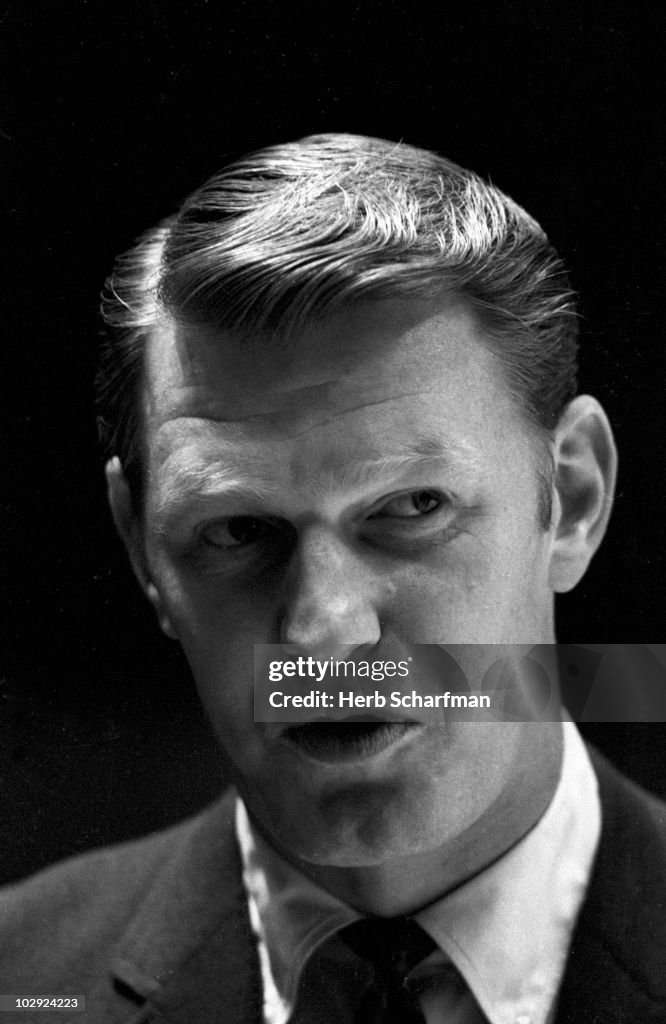 Red Kerr Closeup of Chicago Bulls coach Johnny Kerr during game vs Boston ...