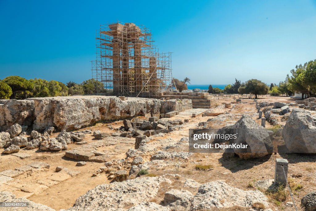 Apollo Rhodes Acropolis Of Rhodes Temple Of Apollo Pythios Rhodes Greece High-Res ...