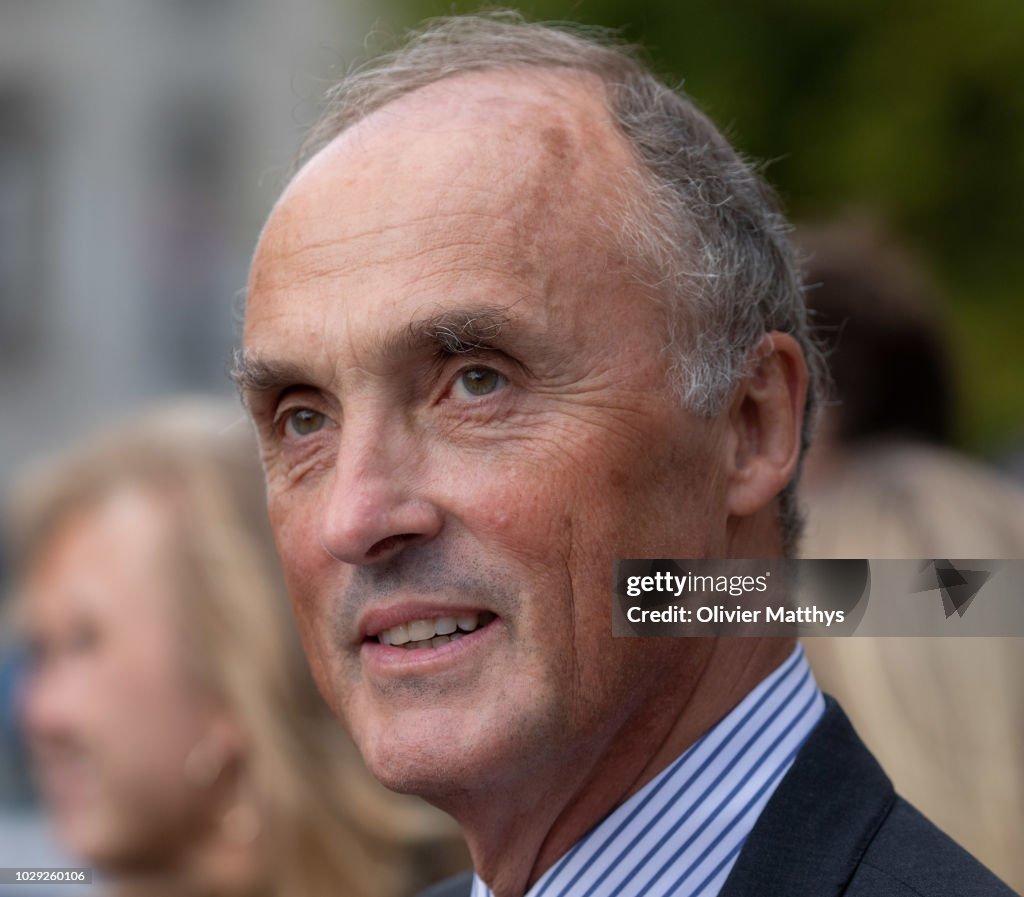 Belgium Royal Family Attends A Mass To Remember The 25th anniversary Of Late King Baudouin At Notre Dame Church In Laeken