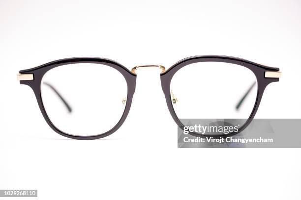 black eyeglasses - miope and humor fotografías e imágenes de stock