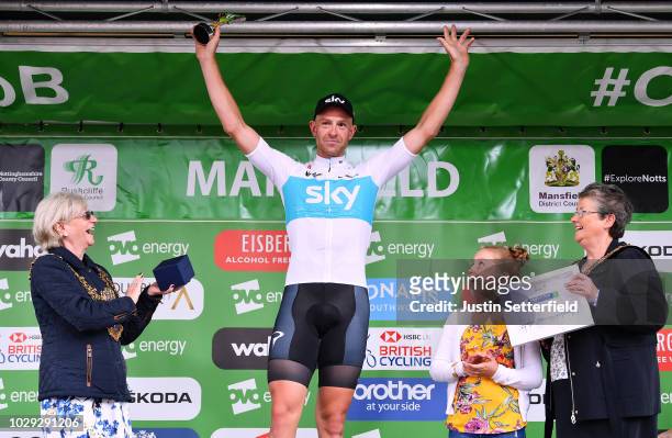 Podium / Ian Stannard of Great Britain and Team Sky / Celebration / during the 15th Tour of Britain 2018, Stage 7 a 215,6km stage from West Bridgford...