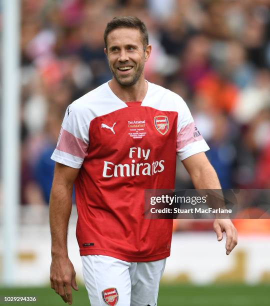 Matthew Upson of Arsenal during the match between Arsenal Legends and Real Madrid Legends at Emirates Stadium on September 8, 2018 in London, United...
