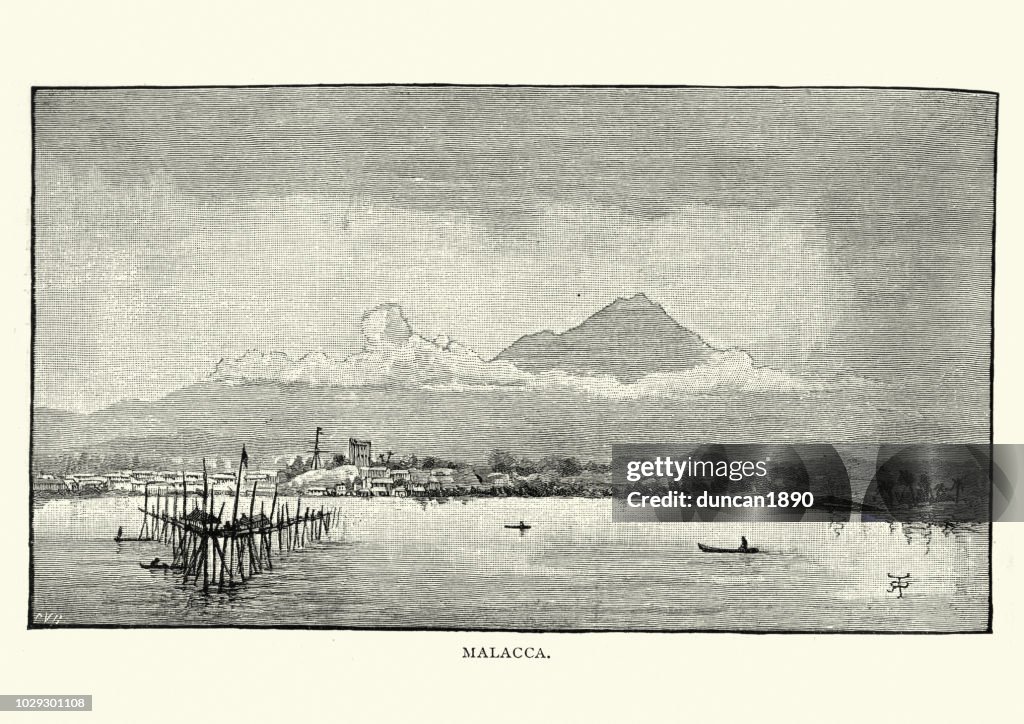 View of Malacca, Malaysia, 19th Century