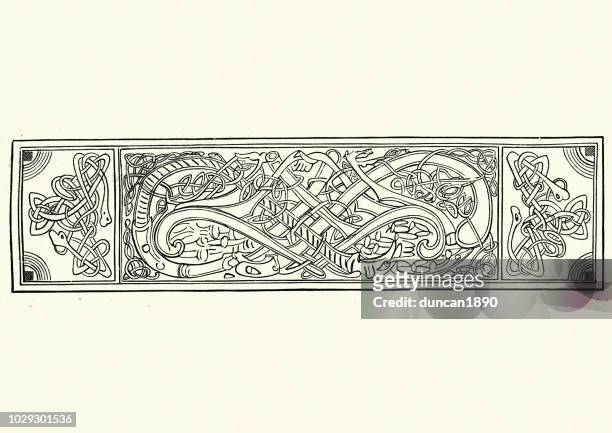 celtic knot pattern - celtic knot stock illustrations