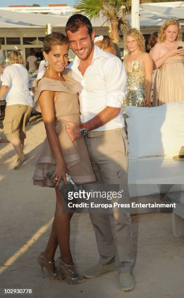 Rafael and Sylvie Van Der Vaart attend the wedding of Dutch football player John Heitinga and Charlotte Sophie Zenden on July 15, 2010 in Ibiza,...
