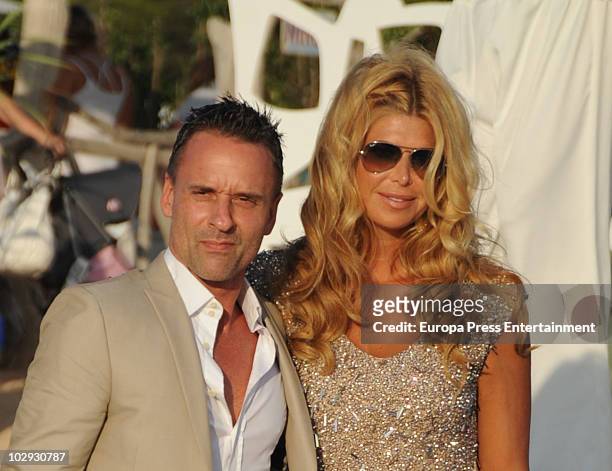 Friends and relatives attend the wedding of Dutch football player John Heitinga and Charlotte Sophie Zenden on July 15, 2010 in Ibiza, Spain.