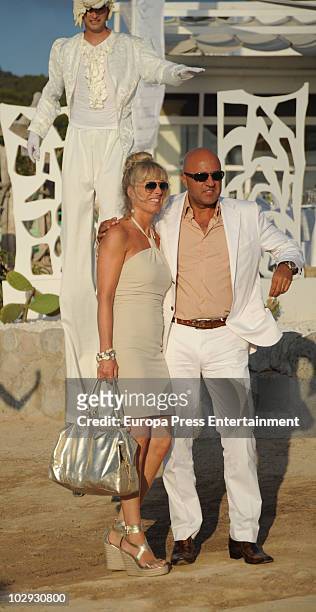 Friends and relatives attend the wedding of Dutch football player John Heitinga and Charlotte Sophie Zenden on July 15, 2010 in Ibiza, Spain.