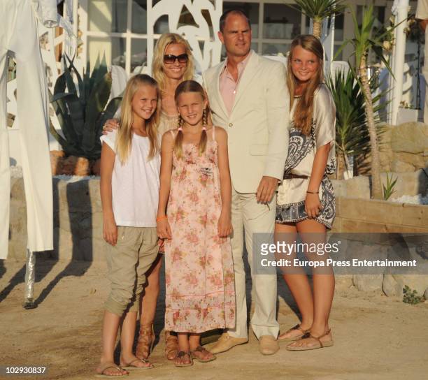 Frank de Boer and his family attend the wedding of Dutch football player John Heitinga and Charlotte Sophie Zenden on July 15, 2010 in Ibiza, Spain.