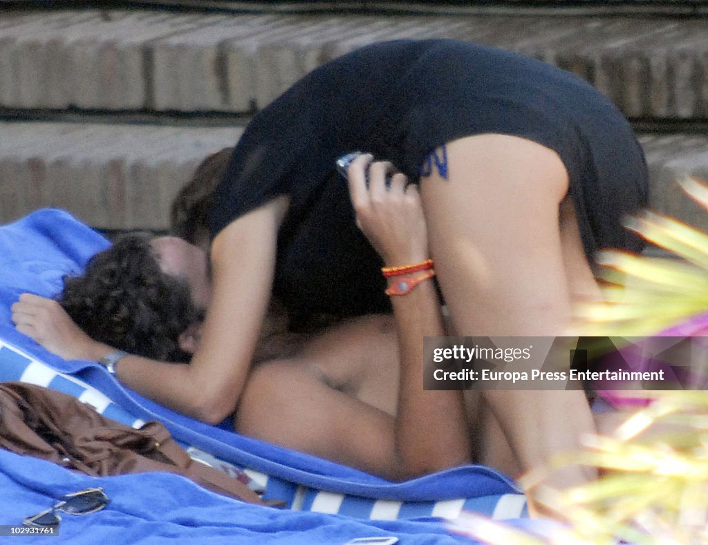 Feliciano Lopez And His New Girlfriend Sighting In Marbella - July 1