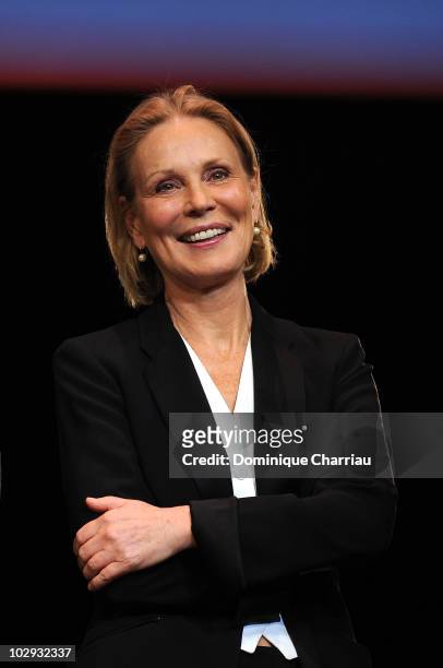 Actress Marthe Keller attends the Clint Eastwood Award Ceremony during the Lumiere Film Festival in Lyon on October 17, 2009 in Lyon, France.
