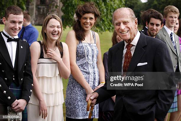 Prince Phillip, The Duke of Edinburgh attends the Presentation Receptions for The Duke of Edinburgh Gold Award holders,on July 16, 2010 at the Palace...