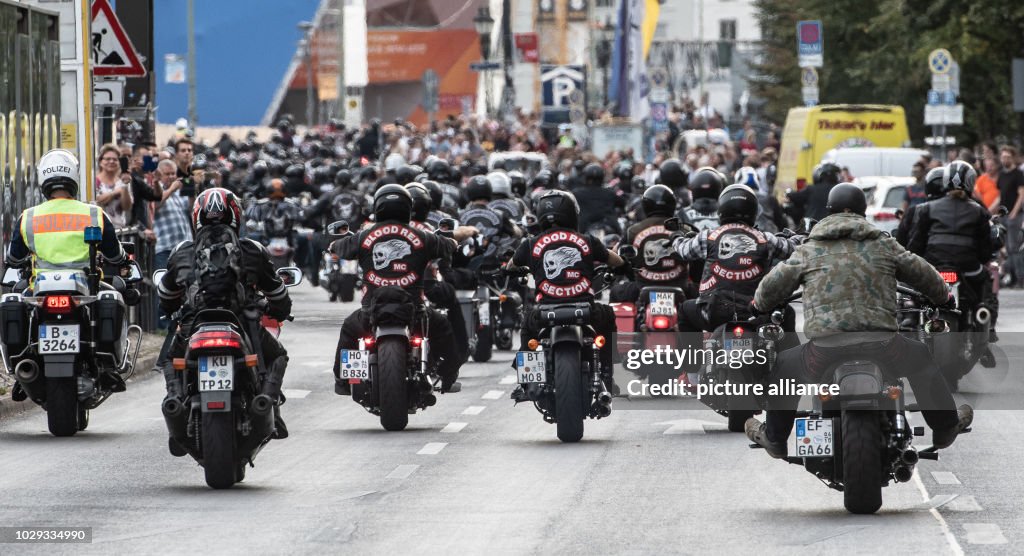 Demonstration of Hells Angels