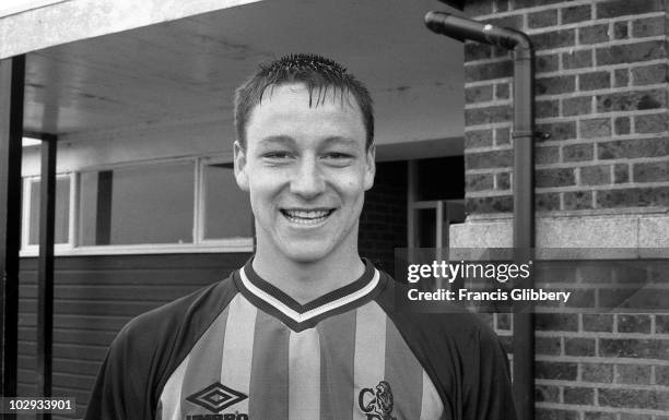 Chelsea player John Terry poses in a training session held in the 1998/99 season at Harlington, in London, England.