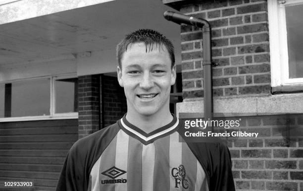 Chelsea player John Terry poses in a training session held in the 1998/99 season at Harlington, in London, England.