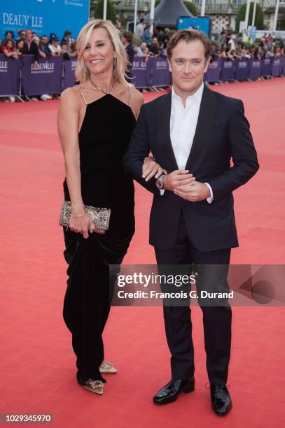 Renaud Capucon and Laurence Ferrari arrive at the award ceremony of the 44th Deauville American Film Festival on September 8, 2018 in Deauville,...