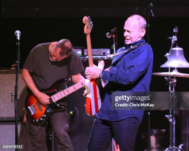 Billy Gould of Faith No More and Wayne Kramer of MC5 perform with MC50 during the Kick Out The Jams: The 50th Anniversary Tour at Variety Playhouse...