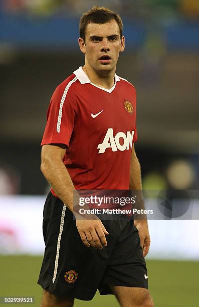Darron Gibson of Manchester United in action during the pre-season friendly match between Manchester United and Celtic at Rogers Centre on July 16,...