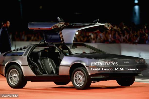 Delorean is seen on the red carpet ahead of the "Driven" Premiere And Closing Night during the 75th Venice Film Festival at Sala Grande on September...