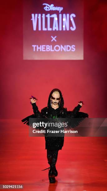 Desmond Napoles walks the runway at the Disney Villains x The Blonds NYFW Show during New York Fashion Week: The Shows at Gallery I at Spring Studios...