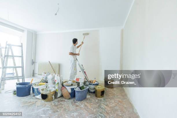 property service - architect painters and workers - decorator stock pictures, royalty-free photos & images