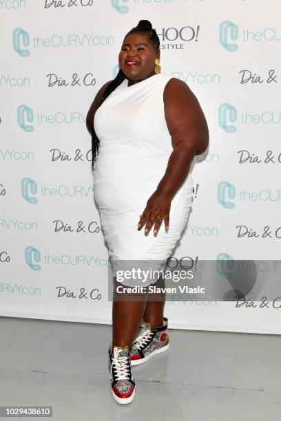 Gabourey Sidibe attends theCURVYcon Powered By Dia&Co on September 8, 2018 in New York City.