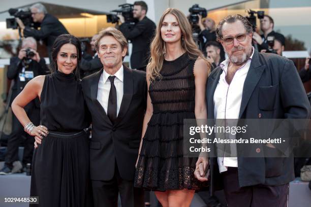 Giada Colagrande, Willem Dafoe, Louise Kugelberg and Julian Schnabel walk the red carpet ahead of the Award Ceremony during the 75th Venice Film...