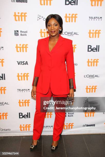 Genevieve Nnaji attends the "Lionheart" Premiere during 2018 Toronto International Film Festival at TIFF Bell Lightbox on September 8, 2018 in...