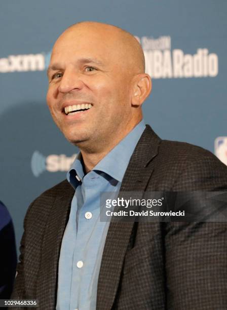 Naismith Memorial Basketball Hall of Fame Class of 2018 Inductee Jason Kidd attends the SiriusXM NBA Radio Hall Of Fame Town Hall with Ray Allen,...