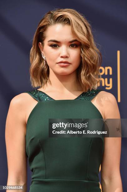 Actress Paris Berelc attends the 2018 Creative Arts Emmy Awards at Microsoft Theater on September 8, 2018 in Los Angeles, California.