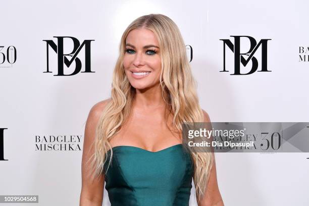 Actress and model Carmen Electra poses backstage at the Badgley Mischka show during New York Fashion Week: The Shows at Gallery I at Spring Studios...