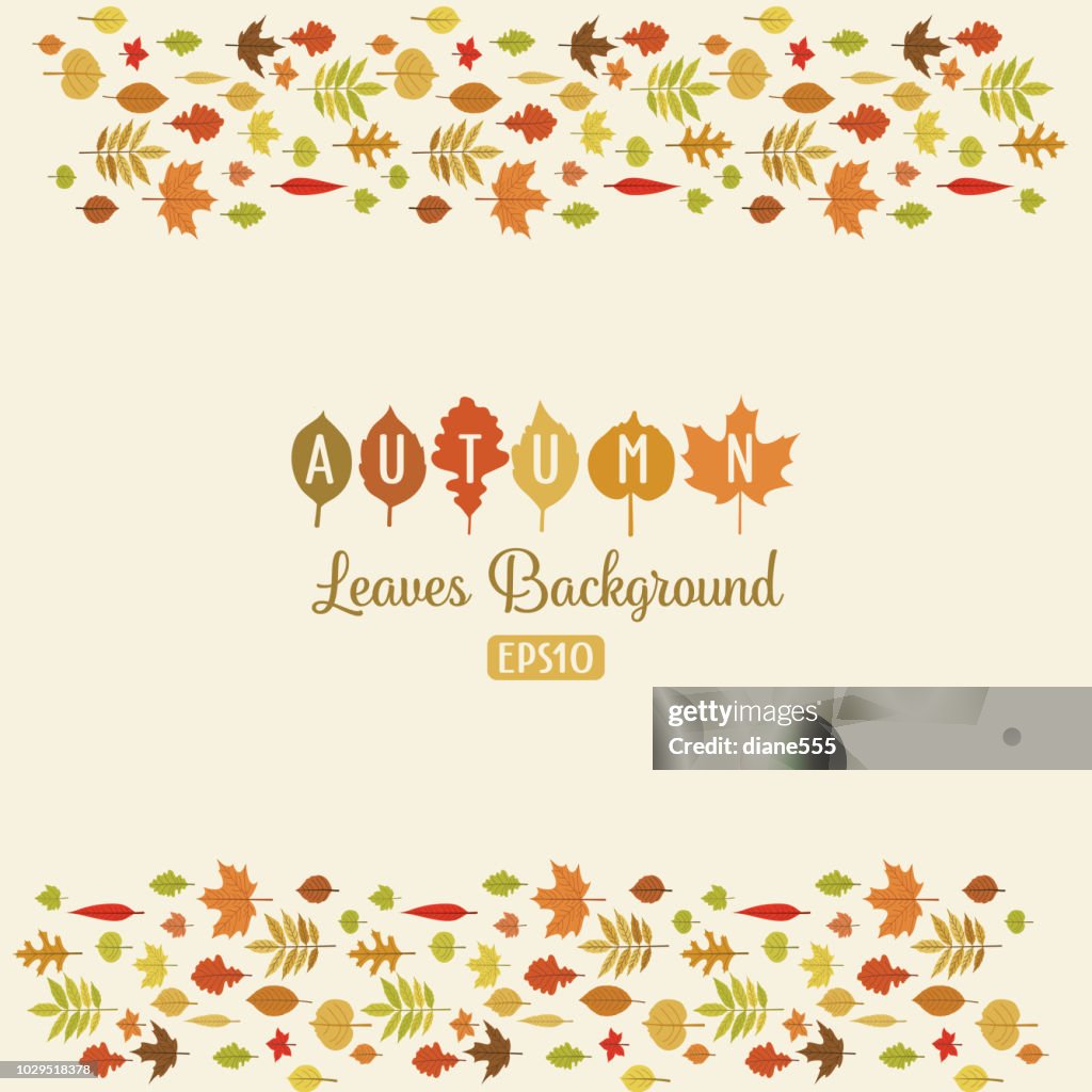Fall Copy Autumn Leaves Background With Copy Space High-Res Vector Graphic ...