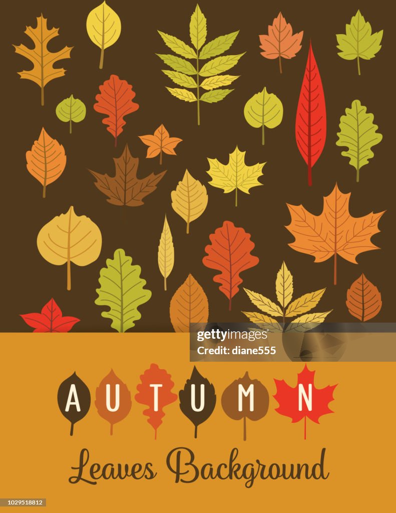 Fall Copy Autumn Leaves Background With Copy Space High-Res Vector Graphic ...