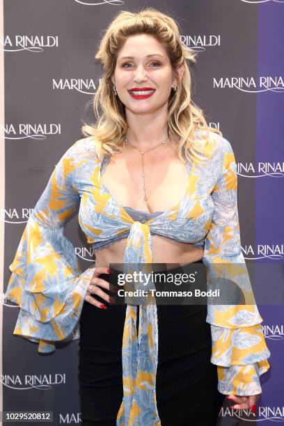Taylor Hasselhoff attends the Marina Rinaldi By Fausto Puglisi Capsule Collection Launch at Marina Rinaldi on September 8, 2018 in Beverly Hills,...