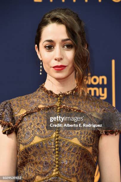 Actress Cristin Milioti attends the 2018 Creative Arts Emmy Awards at Microsoft Theater on September 8, 2018 in Los Angeles, California.